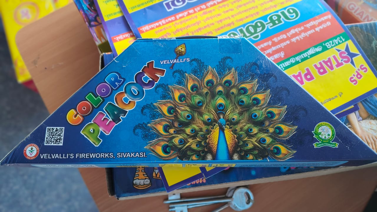 Peacock Colour Crackling (3 Holes)