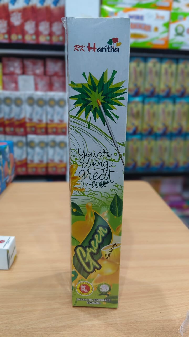 15cm Green Sparkler (10 Pcs)